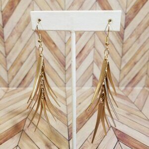 Light Gold Spiky Dangly Earrings